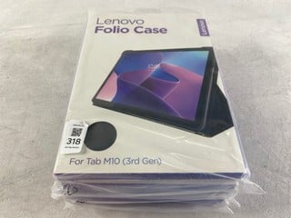 Lot 318  
            Nottingham Prem - Delivery Only 

                
5 X LENOVO FOLIO CASE FOR TAB M10 (3RD GEN)