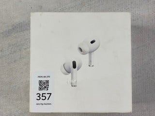 Lot 357  
            Nottingham Prem - Delivery Only 

                
APPLE AIRPODS  (2ND GENERATION) EARPHONES: MODEL NO A3047 A2048 A2968 (WITH BOX) ...