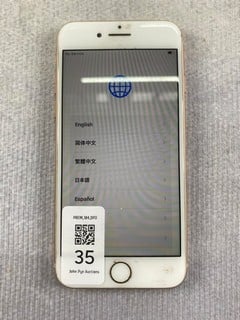 Lot 35  
            Nottingham Prem - Delivery Only 

                
APPLE IPHONE 8 64GB SMARTPHONE IN GOLD: MODEL NO A1906 (UNIT ONLY)  [JPTN47500]