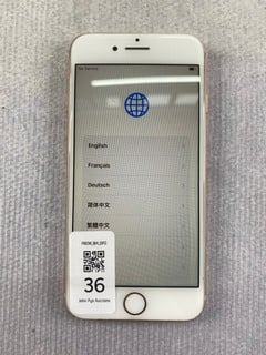 Lot 36  
            Nottingham Prem - Delivery Only 

                
APPLE IPHONE 8 64GB SMARTPHONE IN GOLD: MODEL NO A1905 (UNIT ONLY) (CRACKED BACK)...