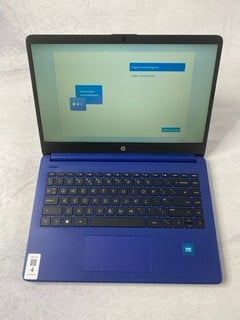 Lot 4  
            Nottingham Prem - Delivery Only 

                
HP 14S-DQ0033SA 128GB LAPTOP IN BLUE. (WITH BOX & AC CHARGER). INTEL CELERON N412...