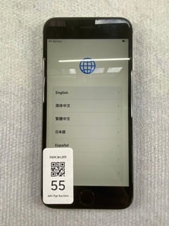 Lot 55  
            Nottingham Prem - Delivery Only 

                
APPLE IPHONE 6S 16GB SMARTPHONE IN SPACE GREY: MODEL NO A1688 (UNIT ONLY)  [JPTN4...
