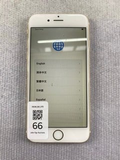 Lot 66  
            Nottingham Prem - Delivery Only 

                
APPLE IPHONE 6S 16GB SMARTPHONE IN GOLD: MODEL NO A1688 (UNIT ONLY)  [JPTN47479]