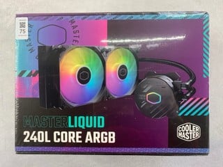 Lot 75  
            Nottingham Prem - Delivery Only 

                
COOLER MASTER MASTER LIQUID 240L CORE ARGB (SEALED)