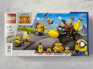 Lot 83  
            Nottingham Prem - Delivery Only 

                
LEGO DESPICABLE ME 4 MINIONS AND BANANA CAR MODEL 75580 (SEALED)