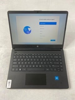 Lot 8  
            Nottingham Prem - Delivery Only 

                
HP 14S-DQ0000SA 64GB LAPTOP: MODEL NO X1605V (WITH BOX & POWER CABLE). INTEL CELE...