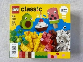 Lot 99  
            Nottingham Prem - Delivery Only 

                
LEGO CLASSIC 150 PCS MODEL 11039 (SEALED)