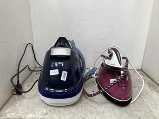 Lot 10  
            Chesterfield SR39 - Parcel Delivery Only 

                
TEFAL PRO EXPRESS CARE STEAM BOOST IRON TO INCLUDE PHILIPS PERFECTCARE COMPACT IR...