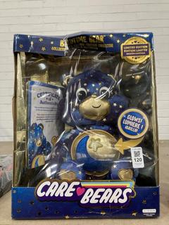 Lot 120  
            Chesterfield SR39 - Parcel Delivery Only 

                
CARE BEARS LIMITED EDITION BEDTIME BEAR (LOCATION: B2R)