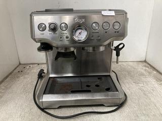 Lot 13  
            Chesterfield SR39 - Parcel Delivery Only 

                
SAGE ESPRESSO MACHINE WITH GRINDER IN STAINLESS STEEL MODEL: BES870 ORIGINAL RRP-...