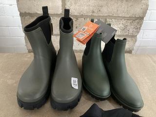 Lot 182  
            Chesterfield SR39 - Parcel Delivery Only 

                
LAZY DOGZ WELLIES IN GREEN SIZE 5 TO INCLUDE REGATTA OUTDOORS WELLIES IN GREEN SI...