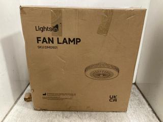 Lot 239  
            Chesterfield SR39 - Parcel Delivery Only 

                
LIGHTSIN FAN LAMP MODEL: DM0801 (LOCATION: B3R)