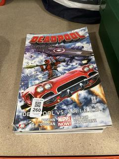 Lot 260  
            Chesterfield SR39 - Parcel Delivery Only 

                
5 X COMICS TO INCLUDE DEADPOOL VS S.H.I.E.L.D COMIC (LOCATION: B3R)