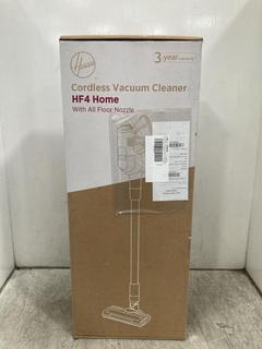 Lot 271  
            Chesterfield SR39 - Parcel Delivery Only 

                
HOOVER CORDLESS VACUUM CLEANER HF4 HOME MODEL: HF410H ORIGINAL RRP- £299 (LOCATIO...