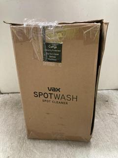 Lot 292  
            Chesterfield SR39 - Parcel Delivery Only 

                
VAX SPOT WASH SPOT CLEANER MODEL: CDCW-CSXS (LOCATION: B4R)
