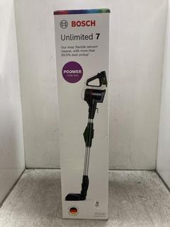 Lot 293  
            Chesterfield SR39 - Parcel Delivery Only 

                
BOSCH UNLIMITED 7 VACUUM CLEANER ORIGINAL RRP- £500 (LOCATION: B4R)