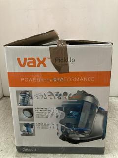 Lot 313  
            Chesterfield SR39 - Parcel Delivery Only 

                
VAX PICK UP PET VACUUM CLEANER MODEL: CVRAV013 (LOCATION: B4R)
