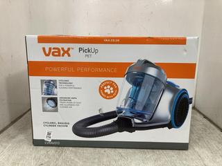 Lot 316  
            Chesterfield SR39 - Parcel Delivery Only 

                
VAX PICK UP PET VACUUM CLEANER MODEL: CVRAV013 (LOCATION: B5R)