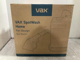 Lot 335  
            Chesterfield SR39 - Parcel Delivery Only 

                
VAX SPOT WASH HOME PET DESIGN SPOT WASHER MODEL: CDSW-MPXA (LOCATION: B5R)