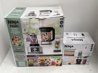 Lot 352  
            Chesterfield SR39 - Parcel Delivery Only 

                
NINJA SMOOTHIE MAKER TO INCLUDE NINJA FOODI POWER NUTRI BLENDER 3-IN-1 (LOCATION:...
