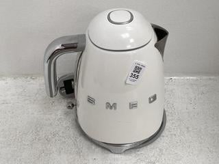 Lot 355  
            Chesterfield SR39 - Parcel Delivery Only 

                
SMEG KETTLE IN WHITE ORIGINAL RRP- £149 (LOCATION: B5R)