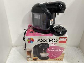 Lot 365  
            Chesterfield SR39 - Parcel Delivery Only 

                
TASSIMO HAPPY COFFEE MACHINE TO INCLUDE BOSCH COFFEE MACHINE IN BLACK (LOCATION: ...