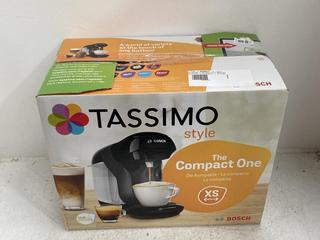 Lot 388  
            Chesterfield SR39 - Parcel Delivery Only 

                
BOSCH TASSIMO STYLE COMPACT ONE (LOCATION: B6R)