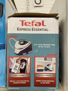 Lot 395  
            Chesterfield SR39 - Parcel Delivery Only 

                
TEFAL EXPRESS ESSENTIAL 1.4L STEAM GENERATOR ORIGINAL RRP- £170 (LOCATION: B6R)