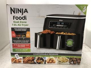 Lot 411  
            Chesterfield SR39 - Parcel Delivery Only 

                
NINJA FOODI DUAL ZONE 7.6L AIR FRYER ORIGINAL RRP- £150 (LOCATION: B6R)
