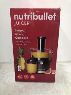 Lot 415  
            Chesterfield SR39 - Parcel Delivery Only 

                
NUTRIBULLET JUICER (LOCATION: B6R)