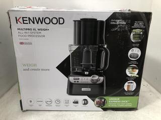 Lot 417  
            Chesterfield SR39 - Parcel Delivery Only 

                
KENWOOD MULTIPROXI WEIGH+ ALL IN 1 FOOD PROCESSOR ORIGINAL RRP- £250 (LOCATION: B6R)