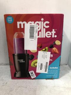 Lot 431  
            Chesterfield SR39 - Parcel Delivery Only 

                
MAGIC BULLET BLENDER TO INCLUDE NUTRIBULLET JUICER 800W WITH MASTER CARTON (LOCAT...