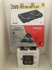 Lot 105  
            BIRMINGHAM SR111 - PARCEL DELIVERY ONLY 

                
CHEFMAN TURBO FRY TOUCH 3.75L AIR FRYER, TO INCLUDE 2000 WATT ZUVO ELECTRIC HOT P...
