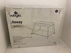 Lot 118  
            BIRMINGHAM SR111 - PARCEL DELIVERY ONLY 

                
BABYLO LITEWAY TRAVEL COT.