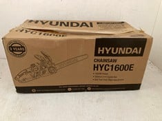 Lot 139  
            BIRMINGHAM SR111 - PARCEL DELIVERY ONLY 

                
HYUNDAI CHAINSAW HYC1600E.