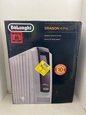 Lot 13  
            BIRMINGHAM SR111 - PARCEL DELIVERY ONLY 

                
DELONGHI DRAMA ON 4 PRO ELECTRIC OIL-FILLED RADIATOR.