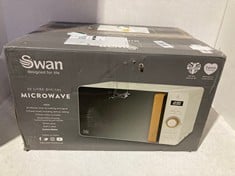Lot 208  
            BIRMINGHAM SR111 - PARCEL DELIVERY ONLY 

                
SWAN 20L DIGITAL MICROWAVE COTTON WHITE.