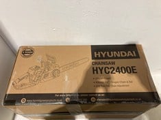 Lot 221  
            BIRMINGHAM SR111 - PARCEL DELIVERY ONLY 

                
QUANTITY OF ITEMS TO INCLUDE HYUNDAI CHAINSAW HYC2400E, 2400W POWER, 400MM 16” OR...