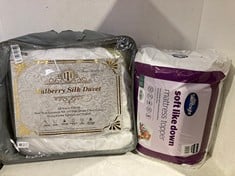 Lot 233  
            BIRMINGHAM SR111 - PARCEL DELIVERY ONLY 

                
MULBERRY SILK DUVET, TO ALSO INCLUDE SILENT NIGHT DOUBLE TOPPER.