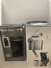 Lot 25  
            BIRMINGHAM SR111 - PARCEL DELIVERY ONLY 

                
SWAN RETRO SQUARE SENSOR BIN, TO ALSO INLCLUDE SIMPLE LIVING SENSOR BIN.
