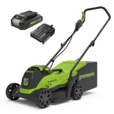 Lot 33  
            BIRMINGHAM SR111 - PARCEL DELIVERY ONLY 

                
GREENWORKS 24V CORDLESS LAWNMOWER WITH BRUSHLESS MOTOR FOR SMALLER LAWNS UP TO 14...