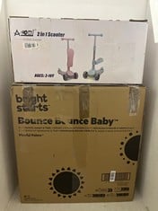 Lot 50  
            BIRMINGHAM SR111 - PARCEL DELIVERY ONLY 

                
2 X CHILDREN’S TOYS TO INCLUDE BRIGHT STARS BABY BOUNCER.