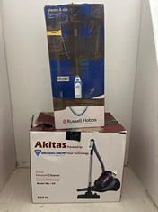 Lot 57  
            BIRMINGHAM SR111 - PARCEL DELIVERY ONLY 

                
2 X ASSORTED ITEMS TO INCLUDE RUSSELL HOBBS STEAM MOP.