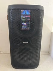 Lot 5  
            BIRMINGHAM SR111 - PARCEL DELIVERY ONLY 

                
HISENSE PARTY SPEAKER, MODEL - PARTY ROCKET ONE.