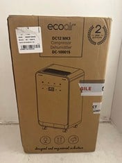 Lot 6  
            BIRMINGHAM SR111 - PARCEL DELIVERY ONLY 

                
ECO AIR DC12MK3 COMPRESSOR DEHUMIDIFIER.