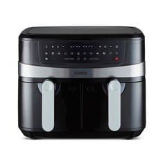 Lot 72  
            BIRMINGHAM SR111 - PARCEL DELIVERY ONLY 

                
TOWER T17088 VORTX 9L DUAL BASKET AIR FRYER WITH SMART FINISH, 2600W, BLACK.