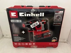 Lot 98  
            BIRMINGHAM SR111 - PARCEL DELIVERY ONLY 

                
EINHELL POWER X-CHANGE CORDLESS SDS PLUS HAMMER DRILL WITH BATTERY AND CHARGER - ...