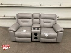 Lot 103  
            Edinburgh SR22 - Delivery Or Collection 

                
DFS.COM SMOKE GREY LEATHER 2 SEATER SOFA WITH CENTRE CONSOLE:: LOCATION - SOFA RA...