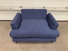 Lot 112  
            Edinburgh SR22 - Delivery Or Collection 

                
DFS.COM NAVY BLUE ARMCHAIR ORIGINAL RRP £440:: LOCATION - SOFA RACKS(COLLECTION O...