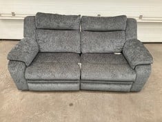 Lot 116  
            Edinburgh SR22 - Delivery Or Collection 

                
DFS.COM CHARCOAL GREY FABRIC 3 SEATER MANUAL RECLINER SOFA ORIGINAL RRP £700:: LO...